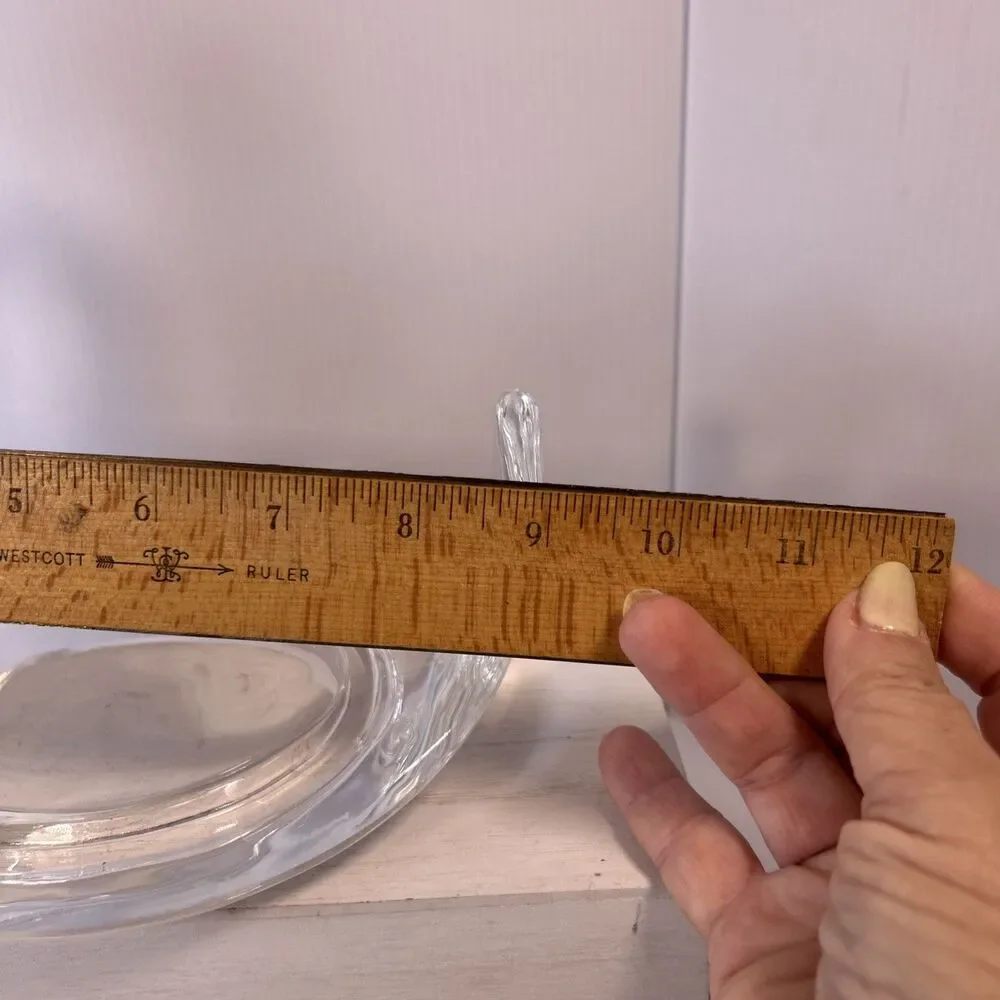 Vintage Lucite Acrylic Swan Towel Holder Clear Mid-century Modern Bath Kitchen